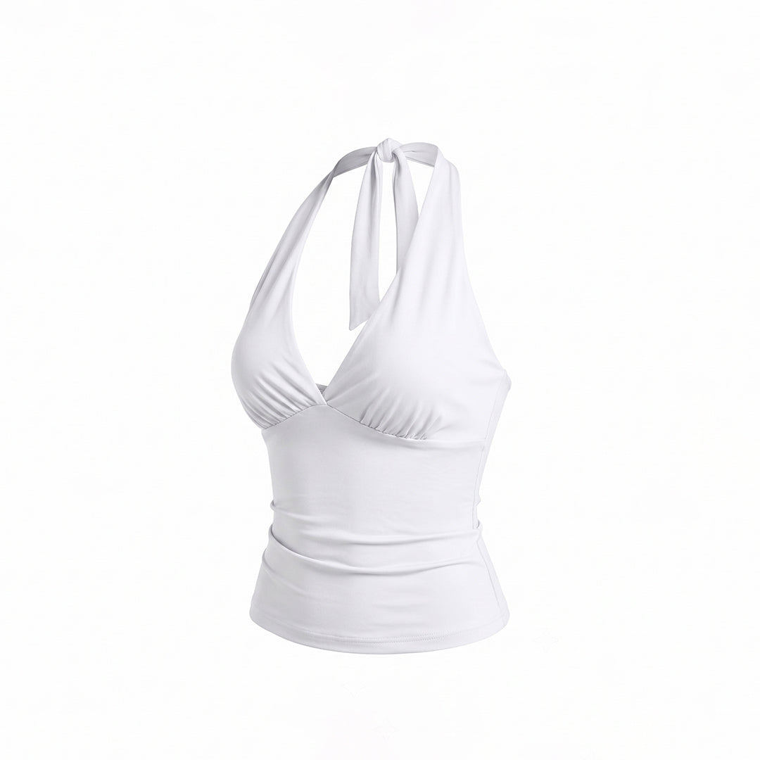 Blusa amarre en cuello