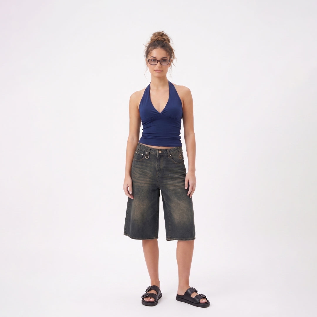 Blusa amarre en cuello