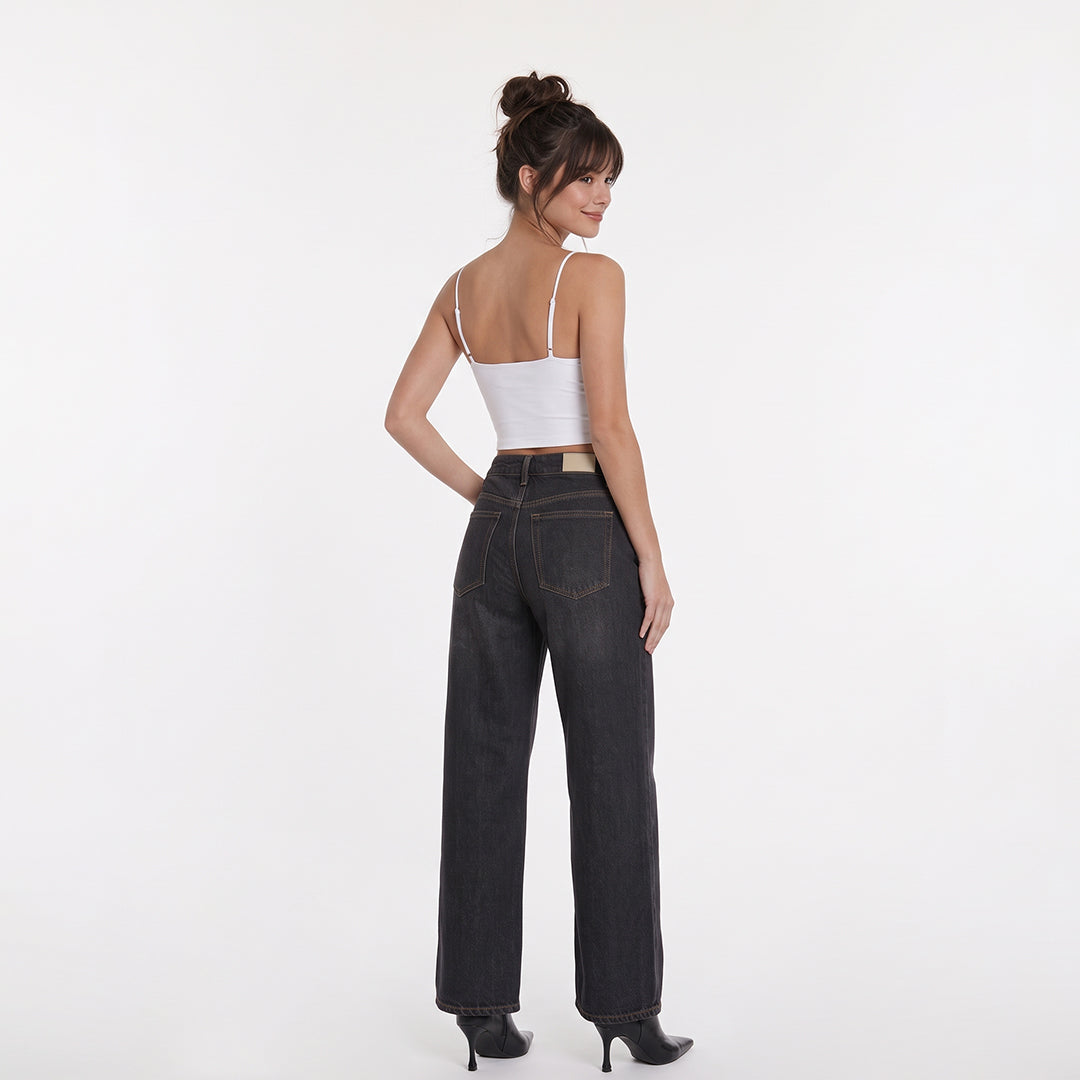 Jean wide leg oscuro