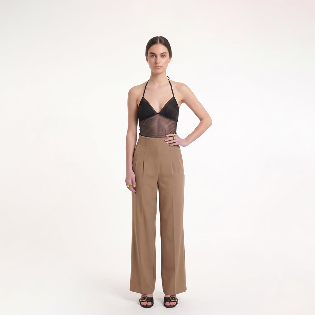Pantalón ancho fluido pinzas