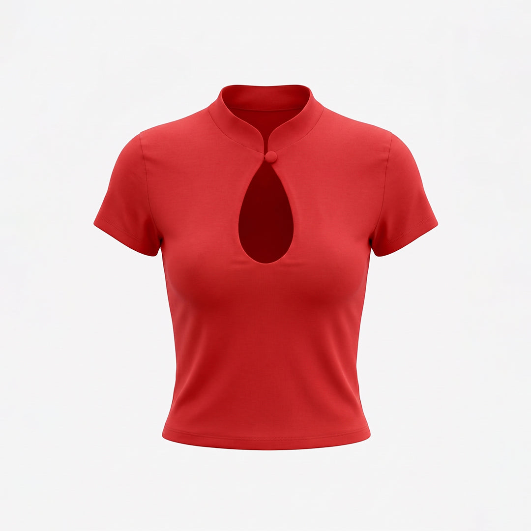 Blusa estilo qipao
