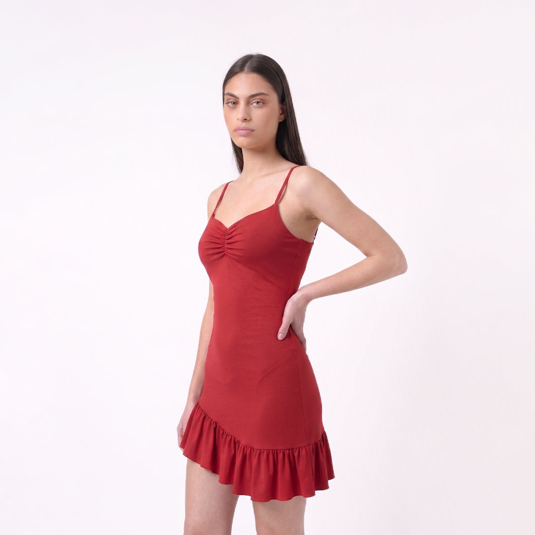 Vestido mini asimétrico