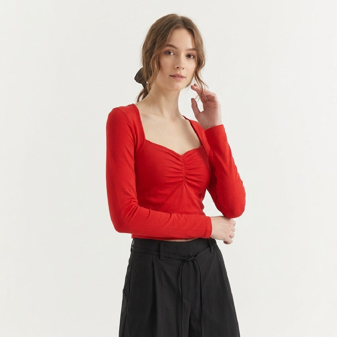 Blusa manga larga ceñido