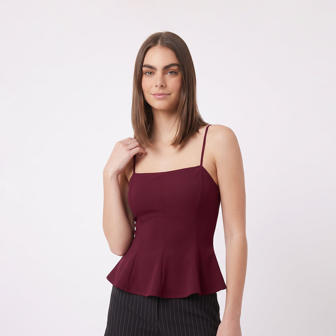 Blusa peplum tirantes