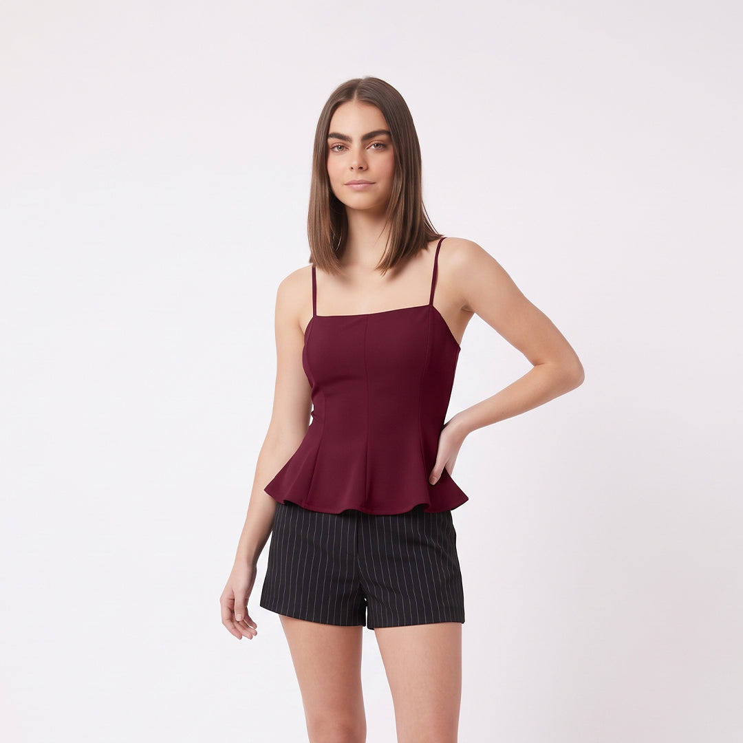 Blusa peplum tirantes
