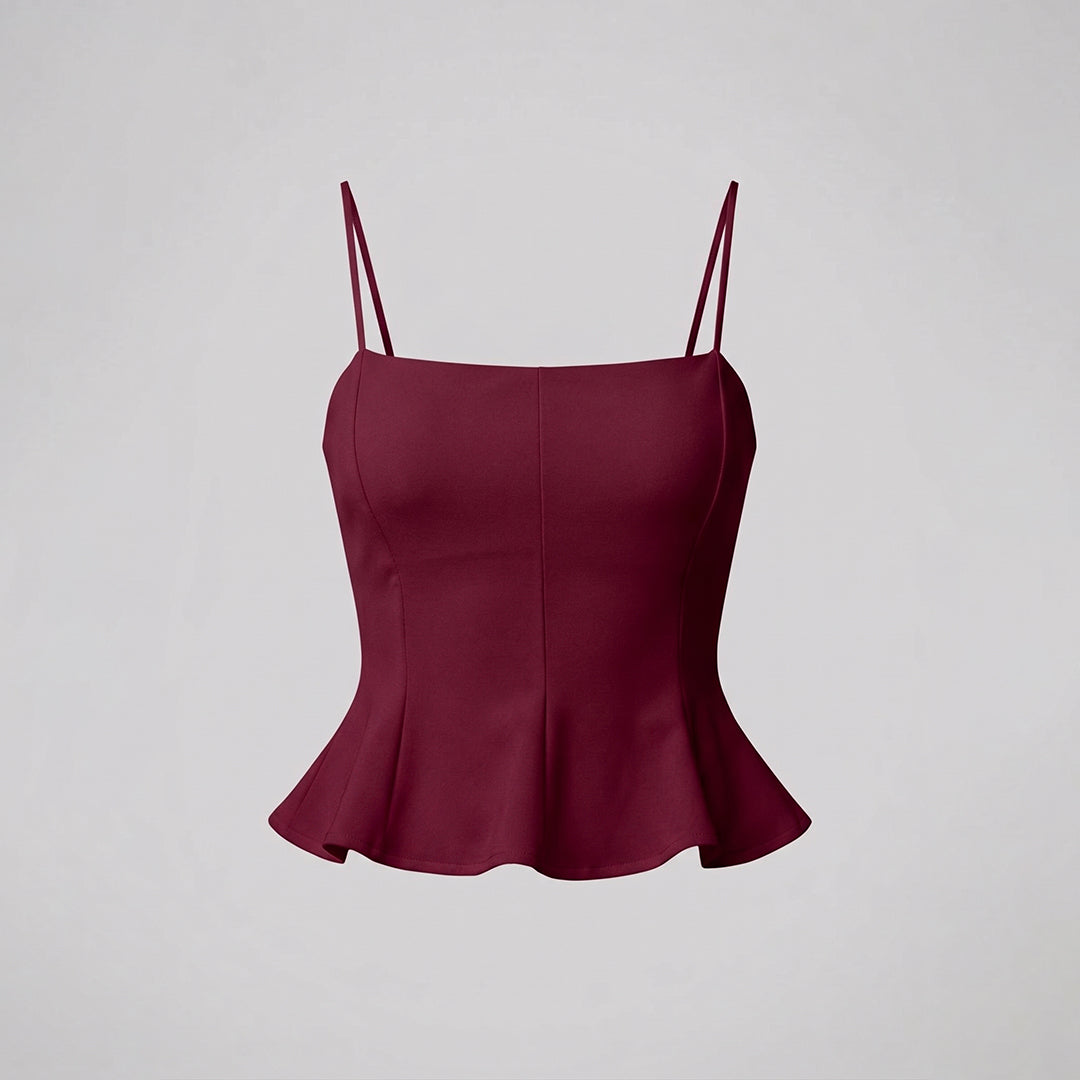 Blusa peplum tirantes
