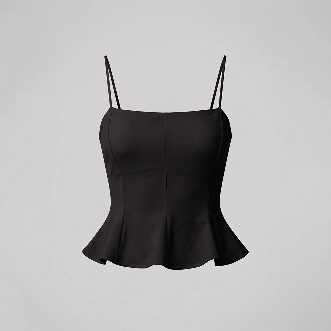 Blusa peplum tirantes