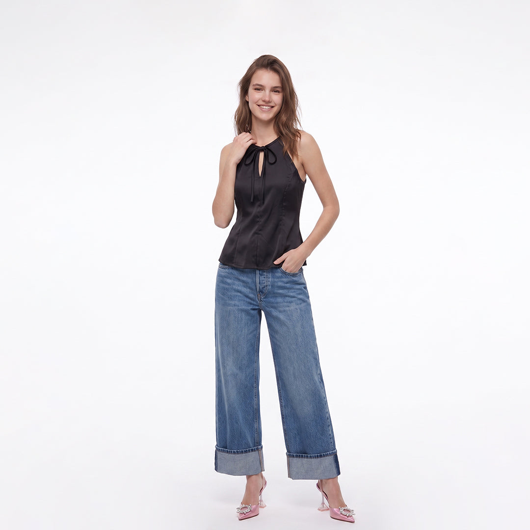 Blusa peplum abertura