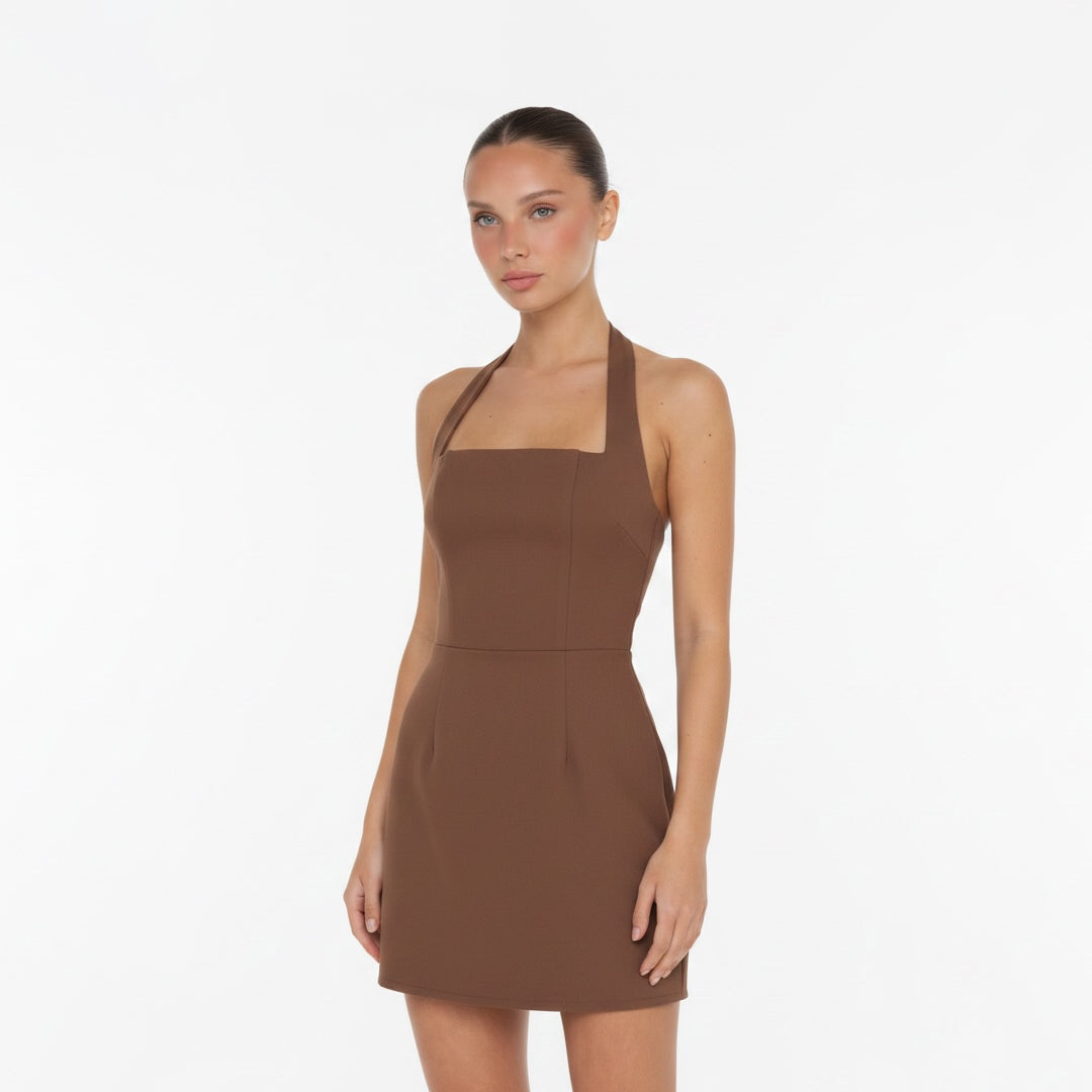 Vestido mini halter