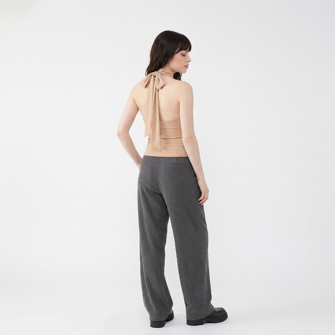 Blusa halter lazo en cuello