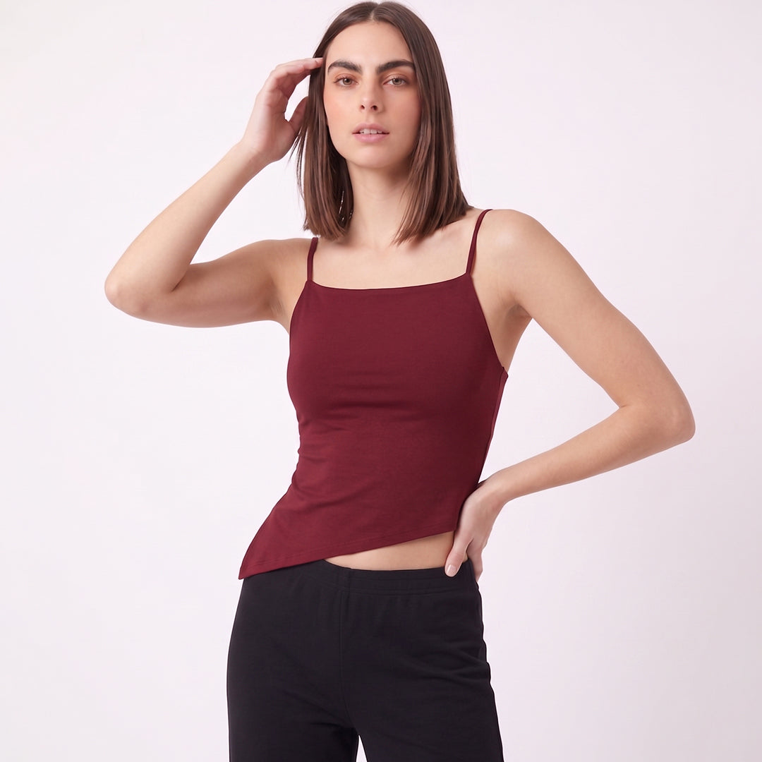Blusa tirantes asimétrica