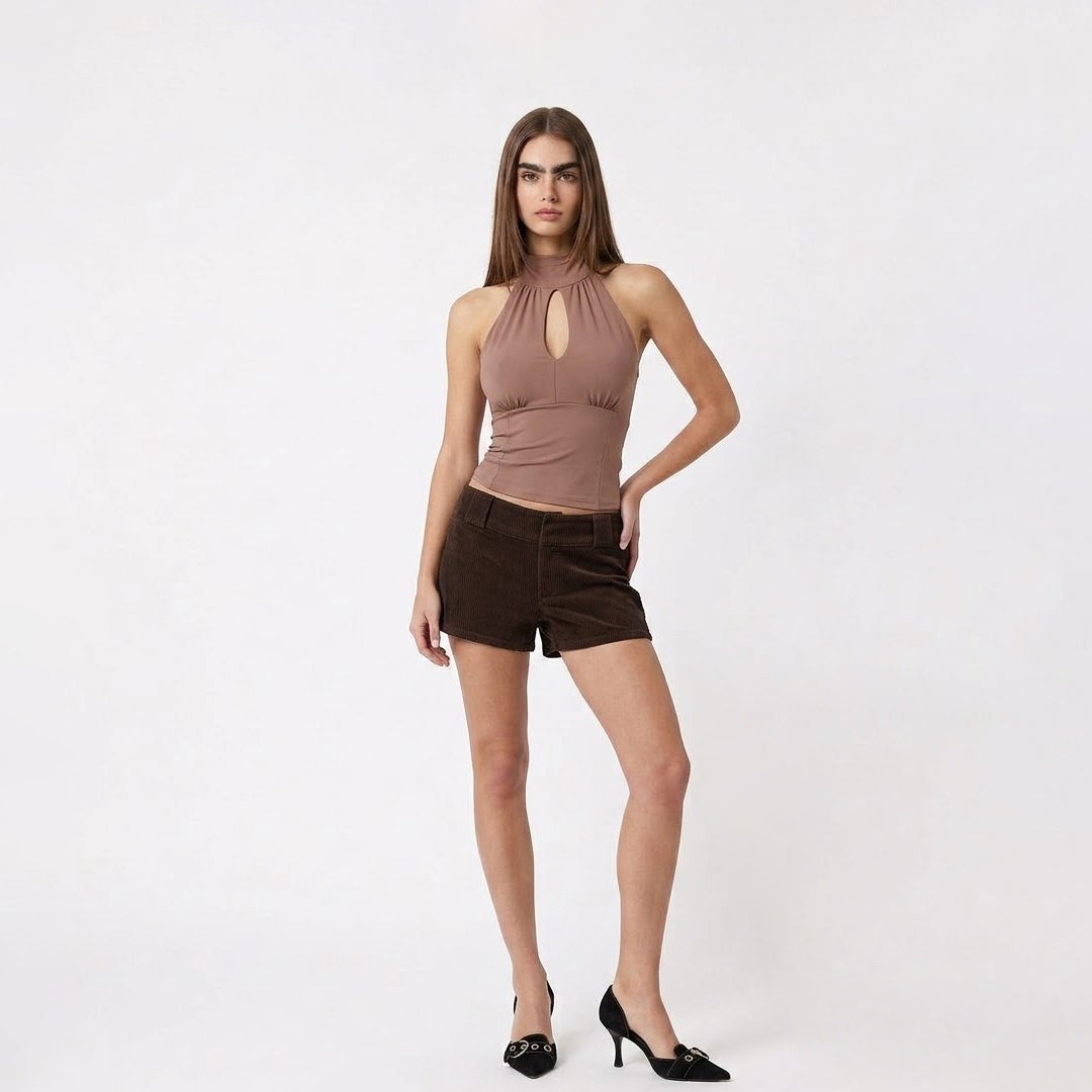 Blusa estilo japandi halter