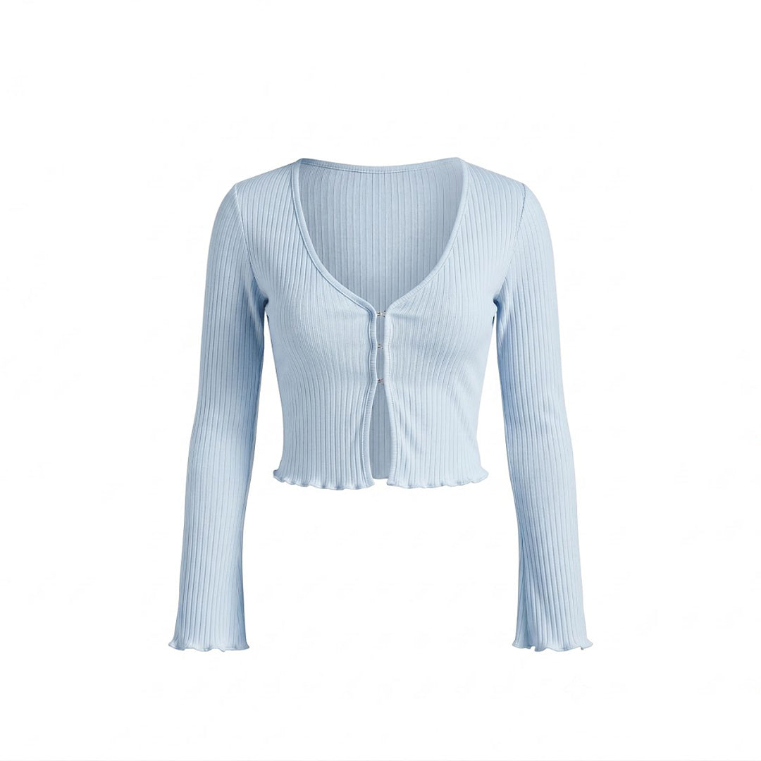 Blusa manga larga abertura