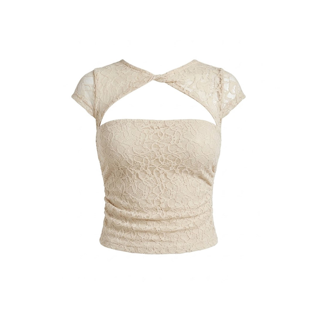 Blusa encaje cut out