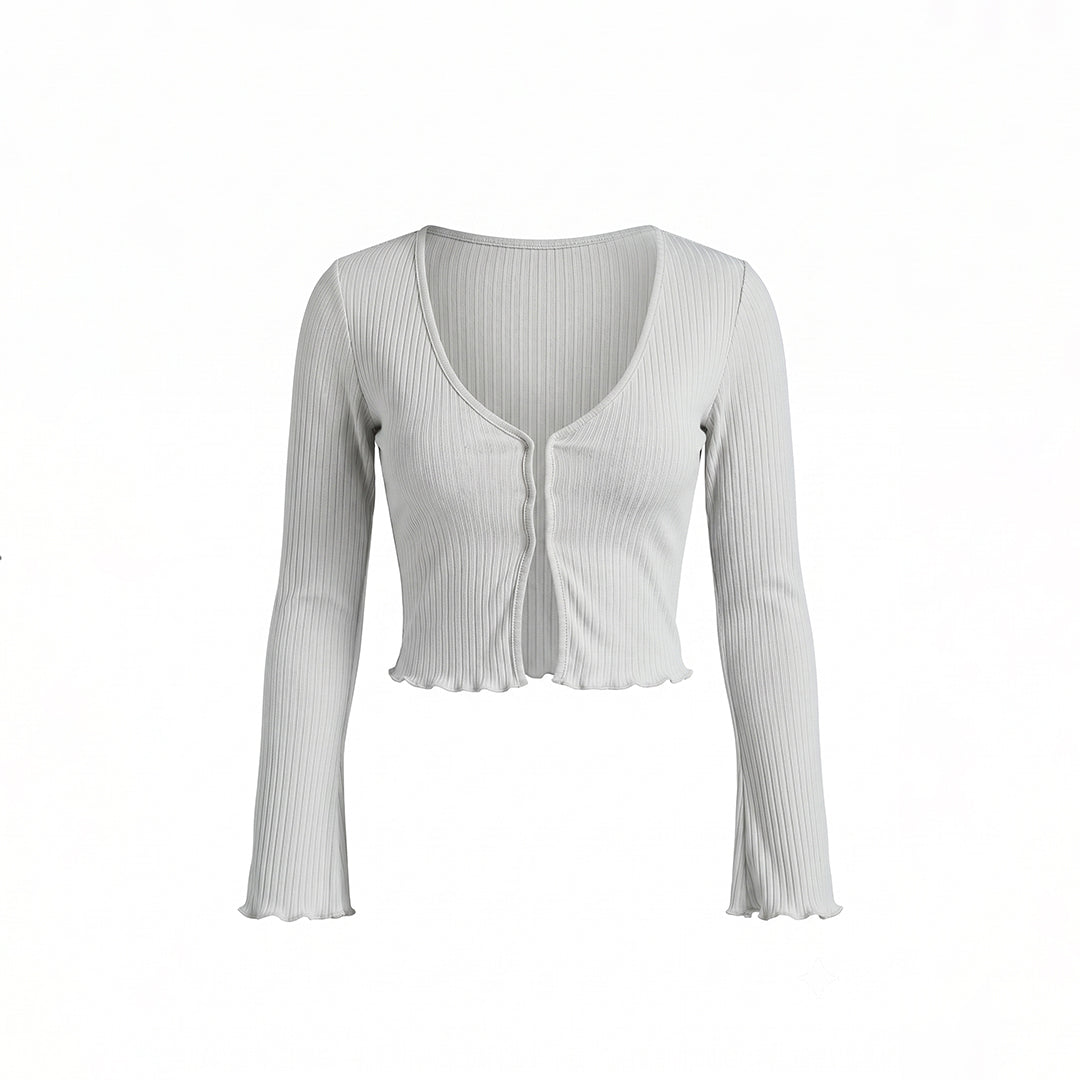 Blusa manga larga abertura