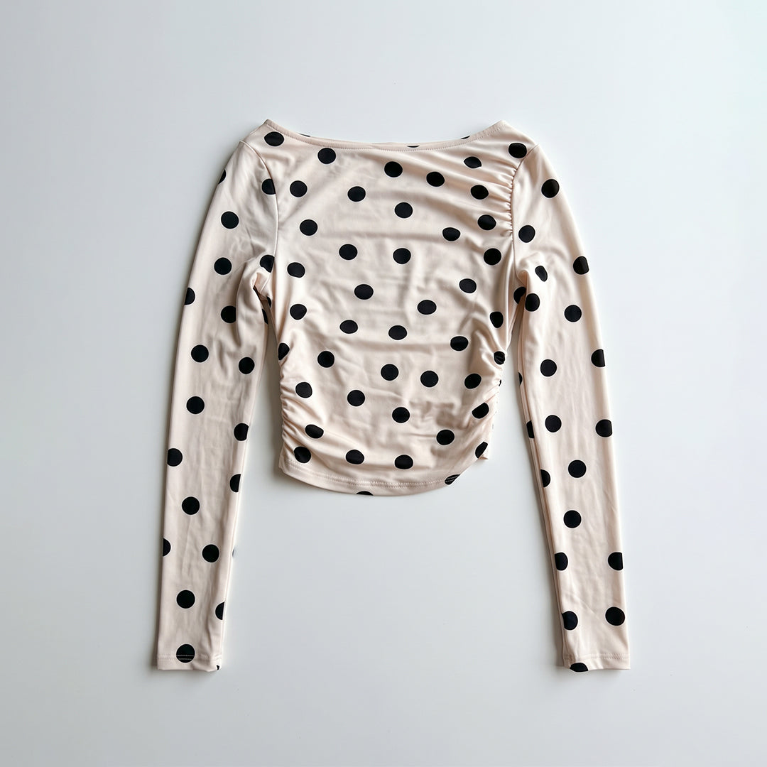 Blusa manga larga polka dots