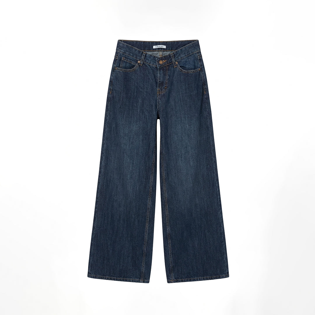 Jean wide leg denim oscuro