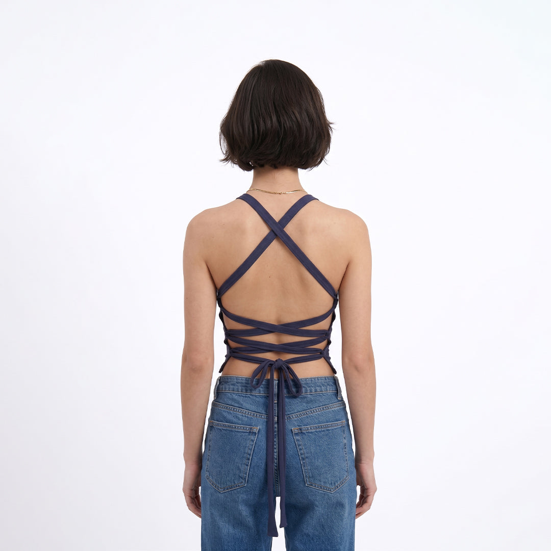 Blusa tiras en la espalda