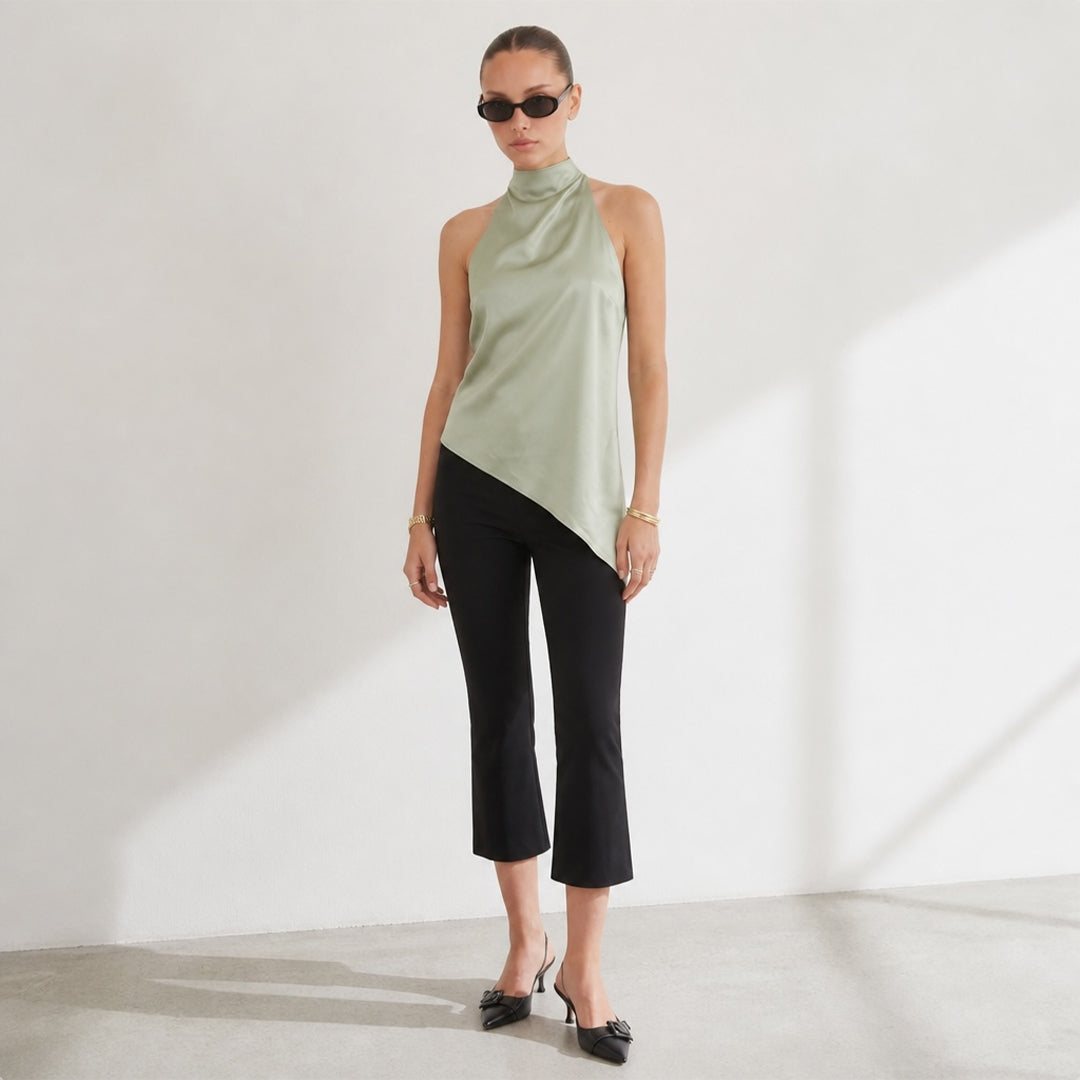 Blusa satinada escote en espalda