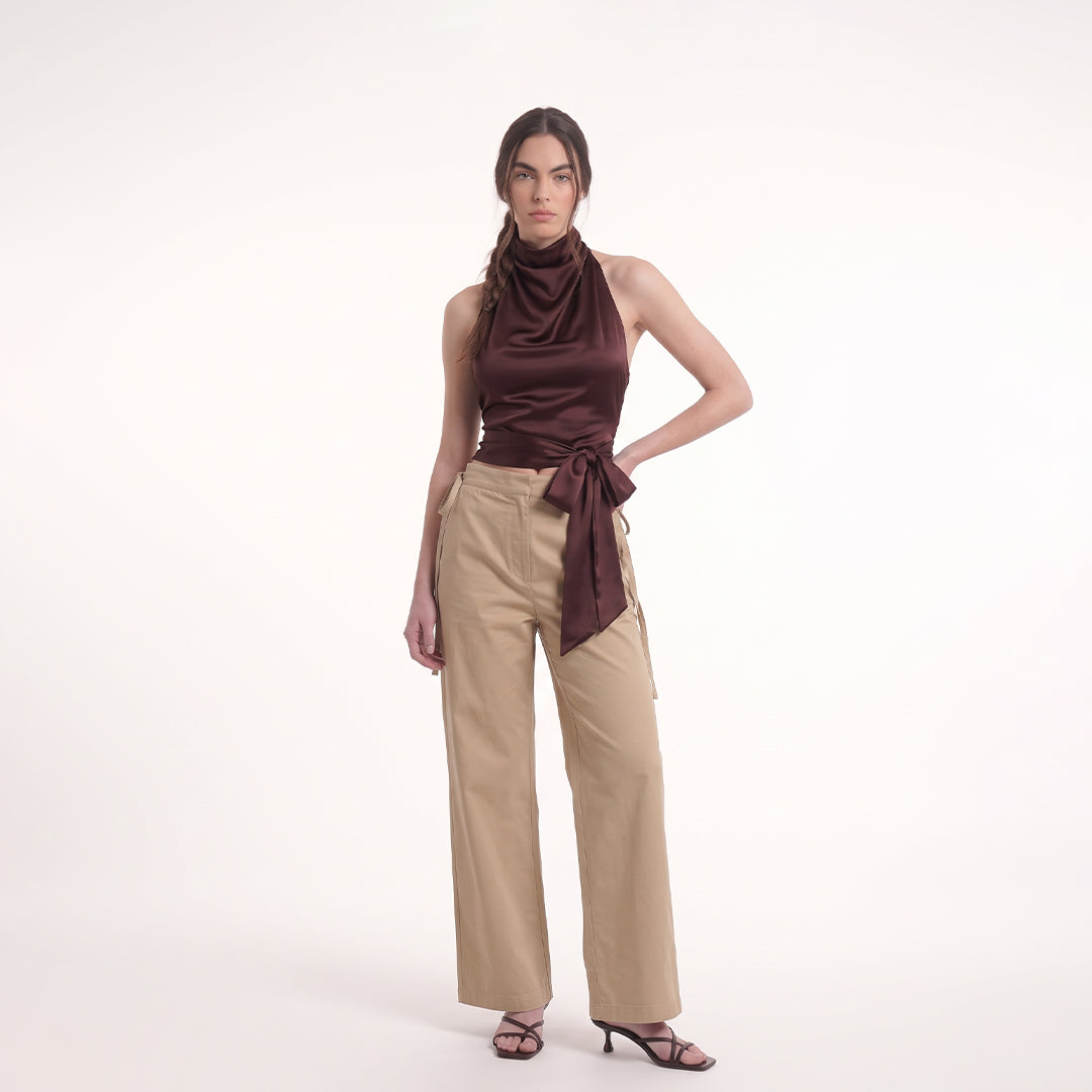 Pantalón parachute cintas