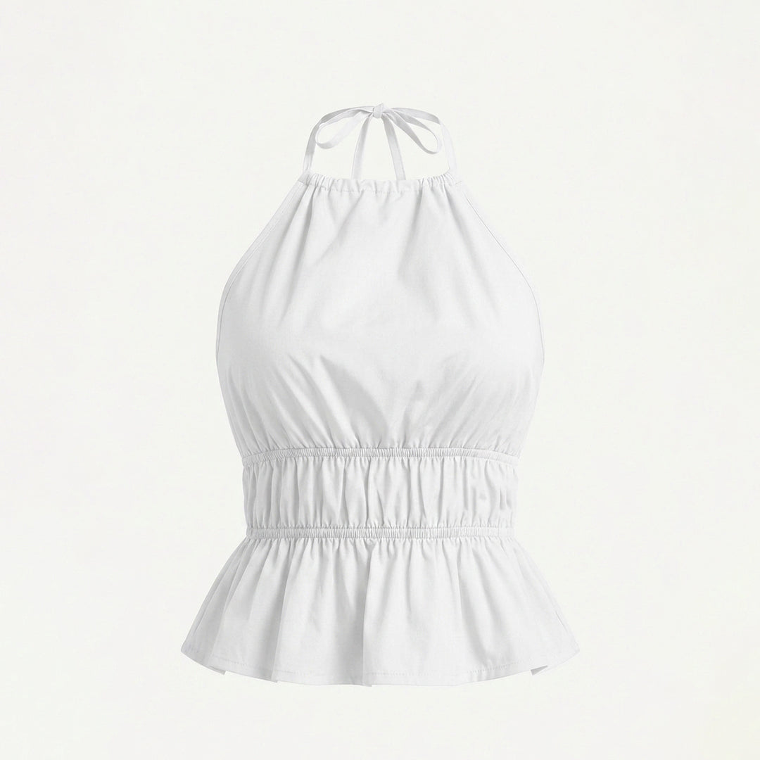 Blusa peplum halter