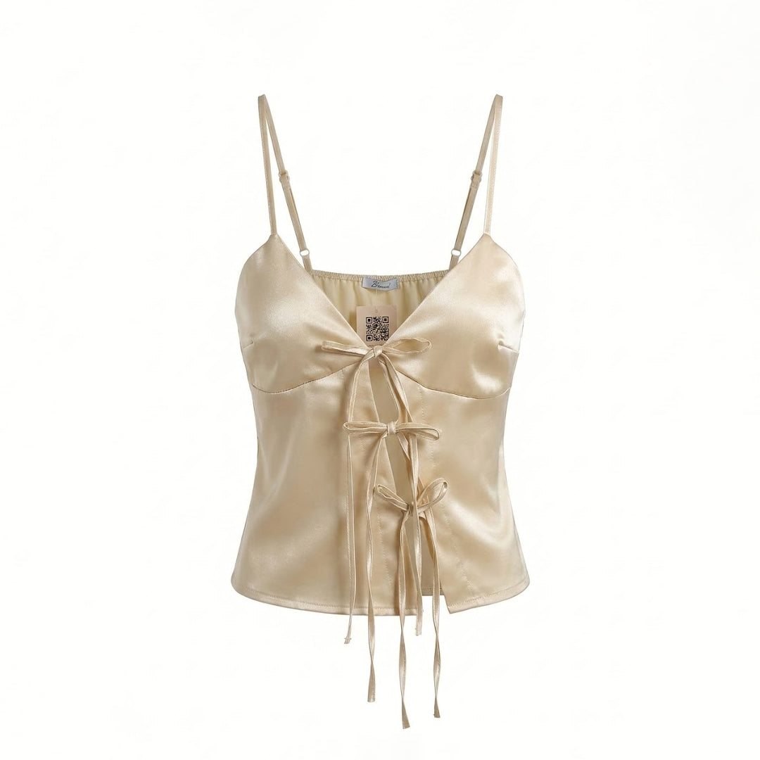 Blusa satinada coquette