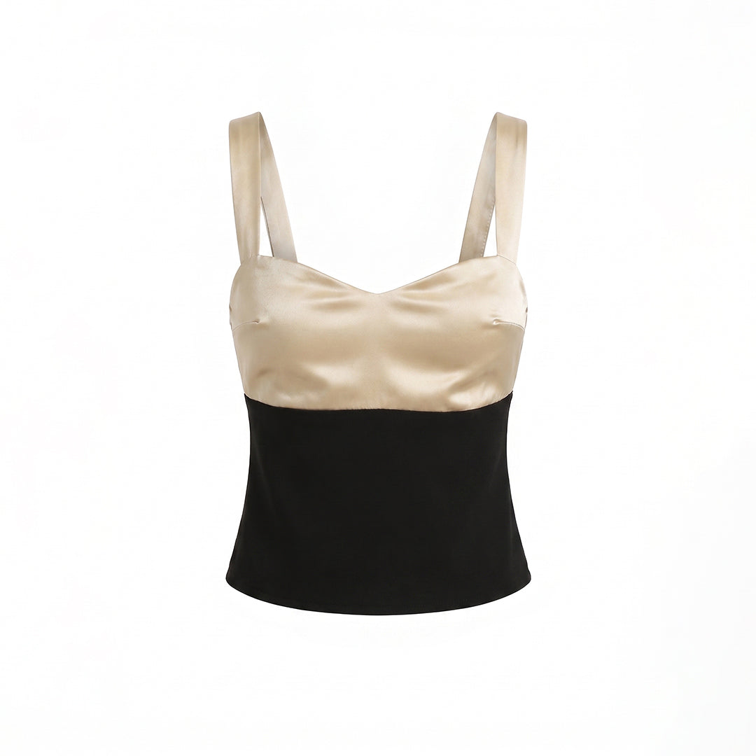 Blusa satinada dos colores