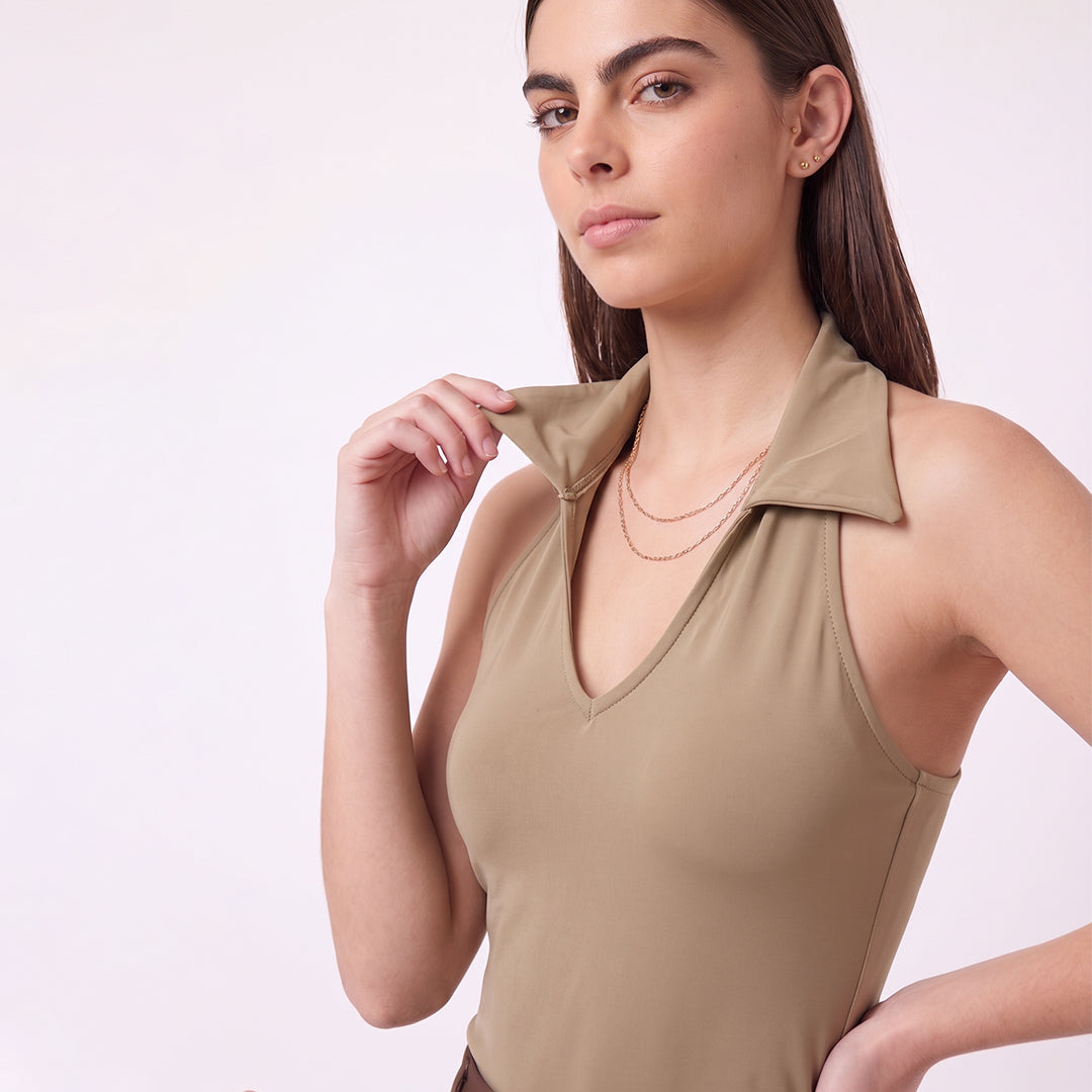 Blusa cuello tipo polo