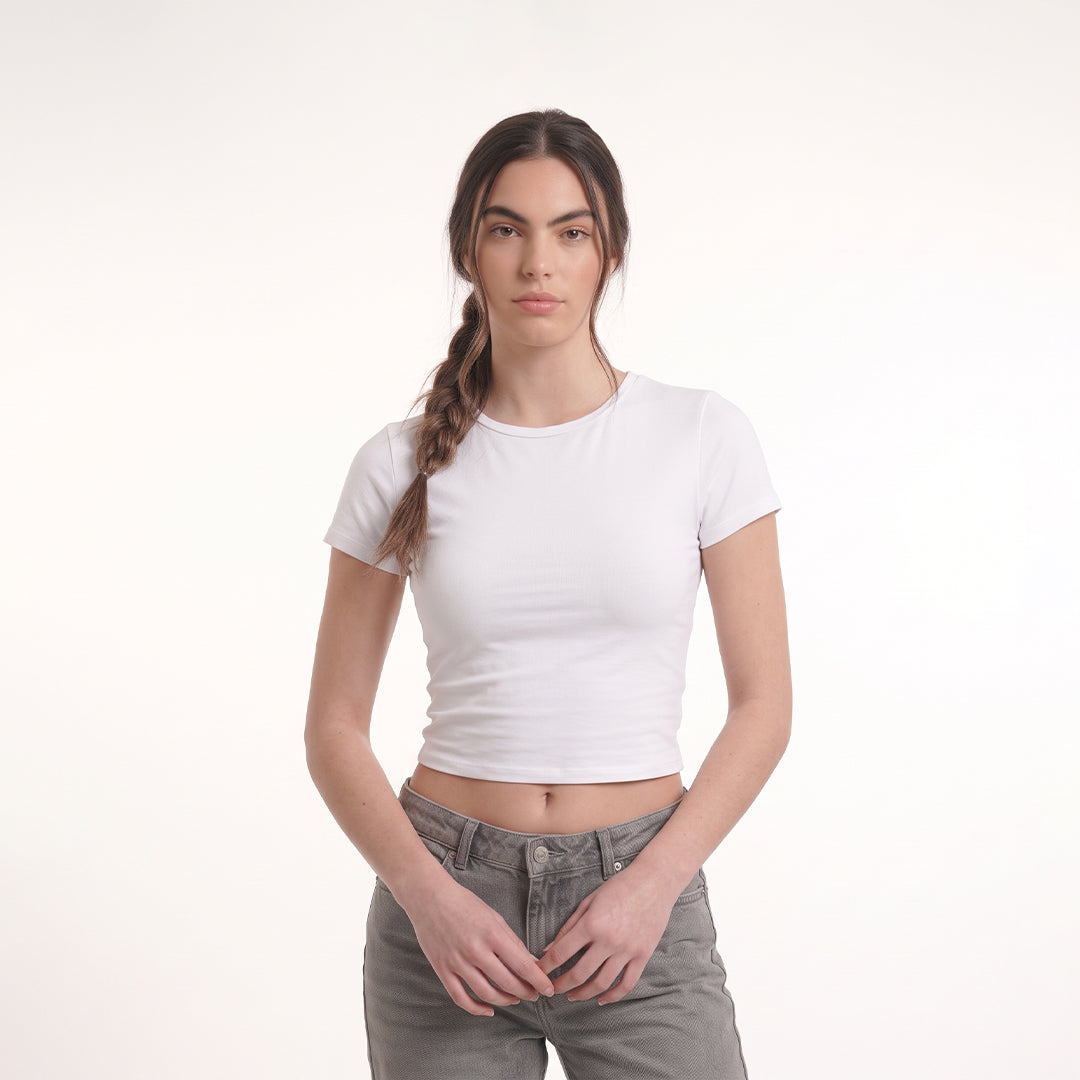 Blusa básica manga corta