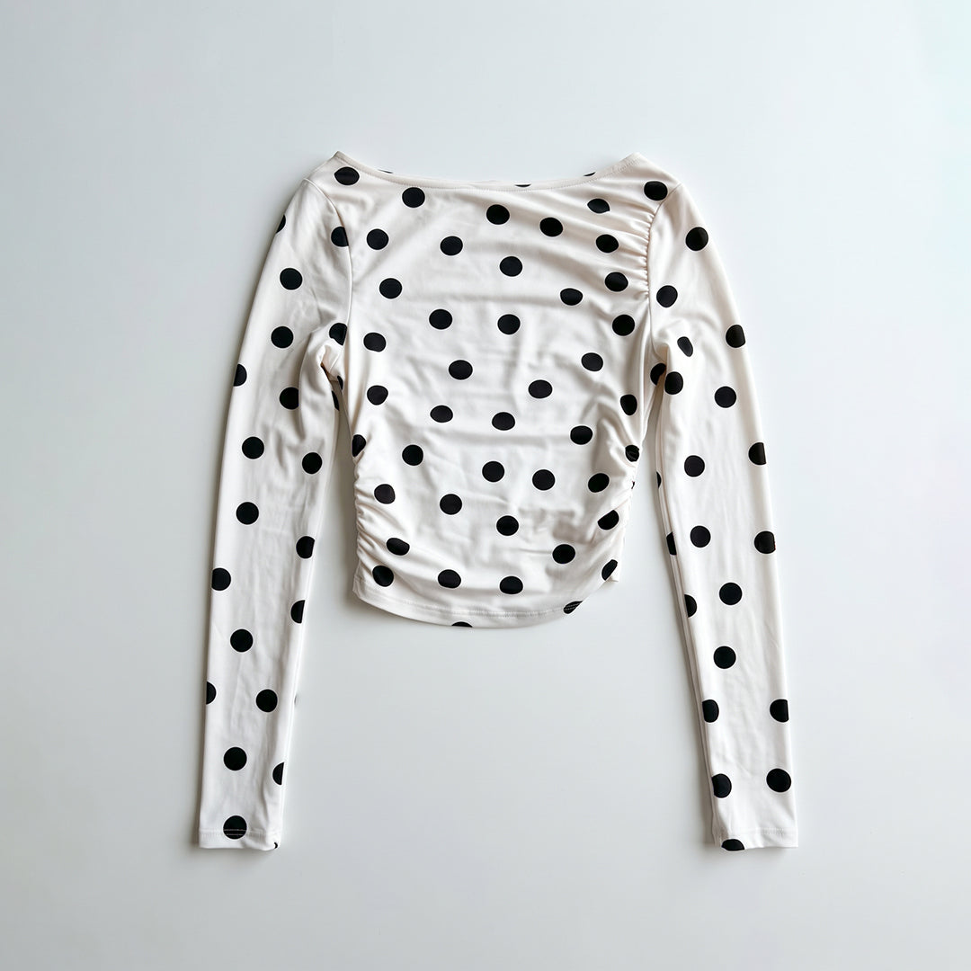 Blusa manga larga polka dots