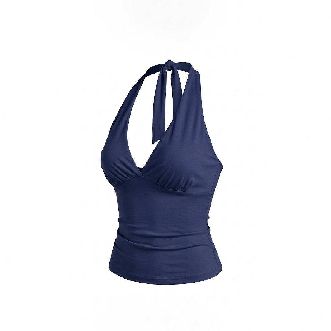 Blusa amarre en cuello