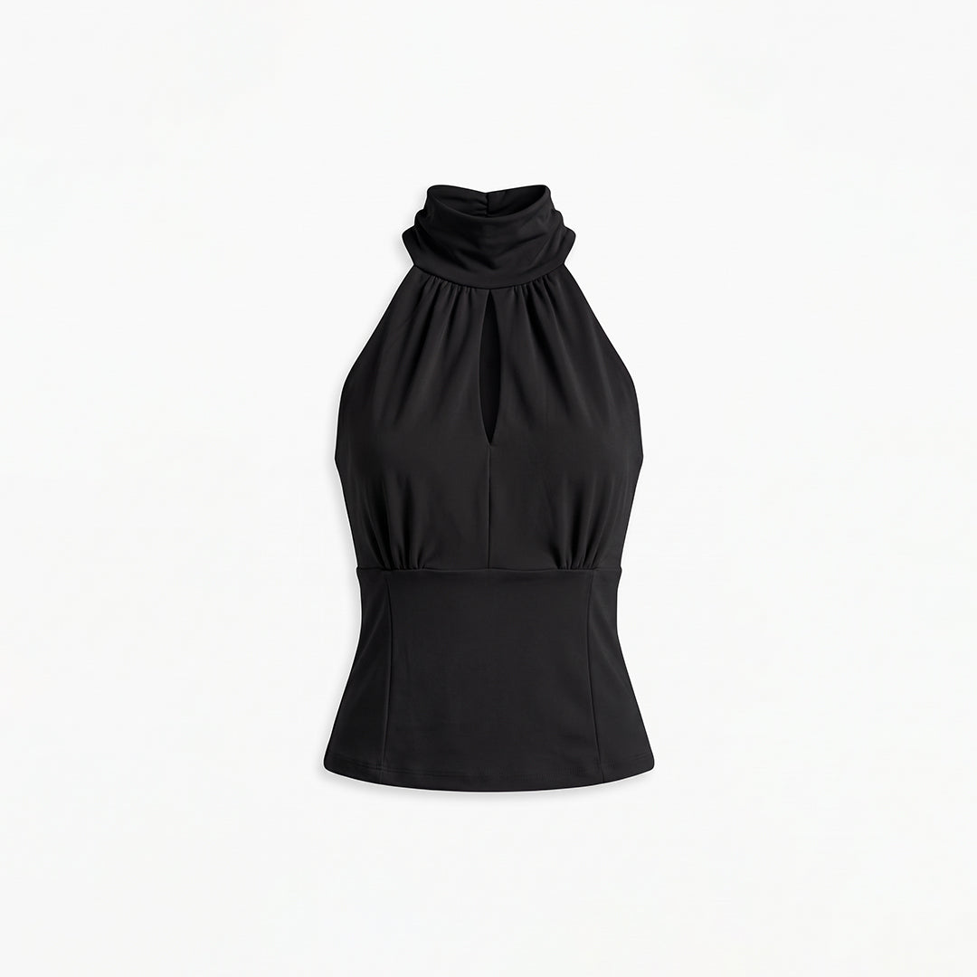 Blusa halter estilo japandi