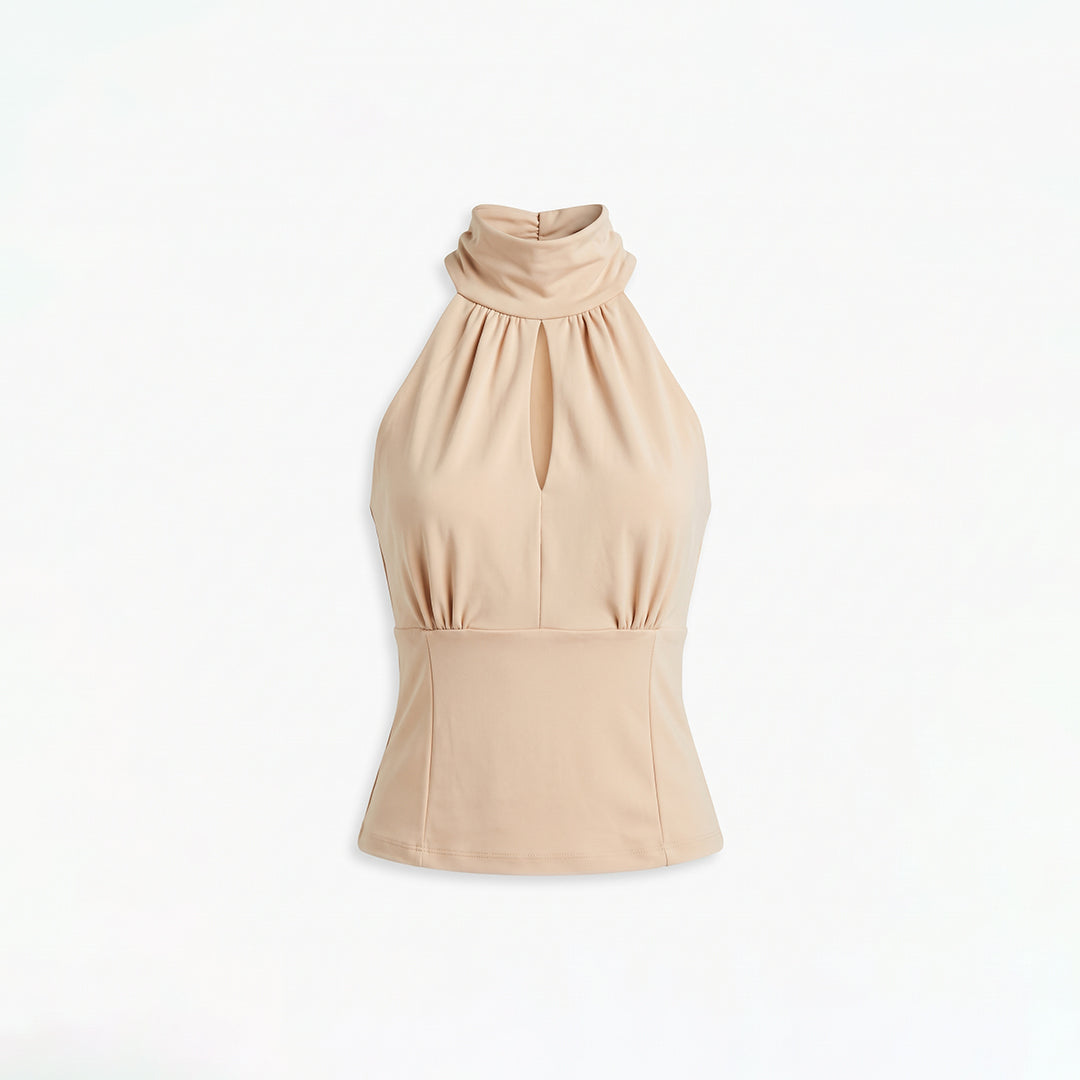 Blusa halter estilo japandi