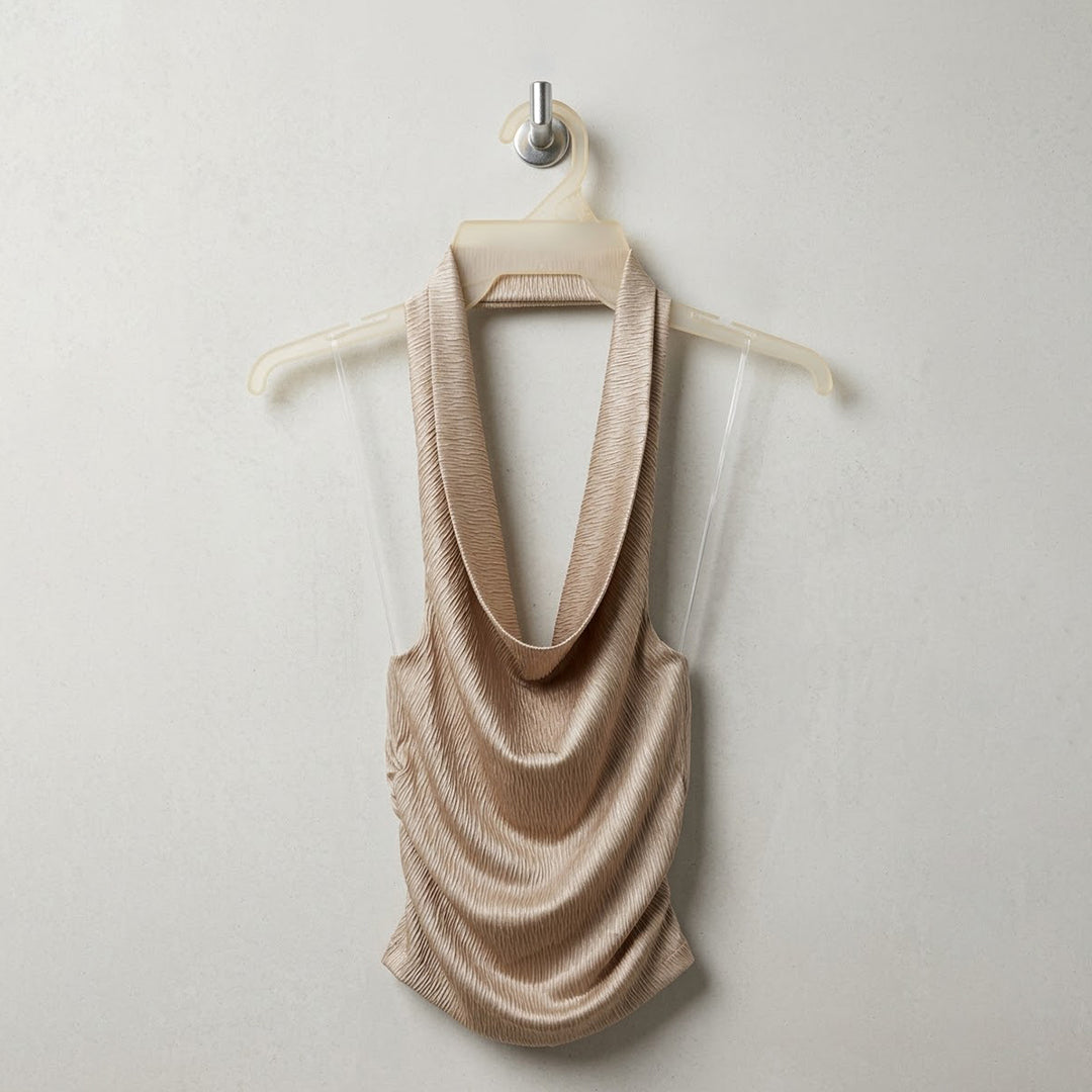 Blusa escote al agua textura