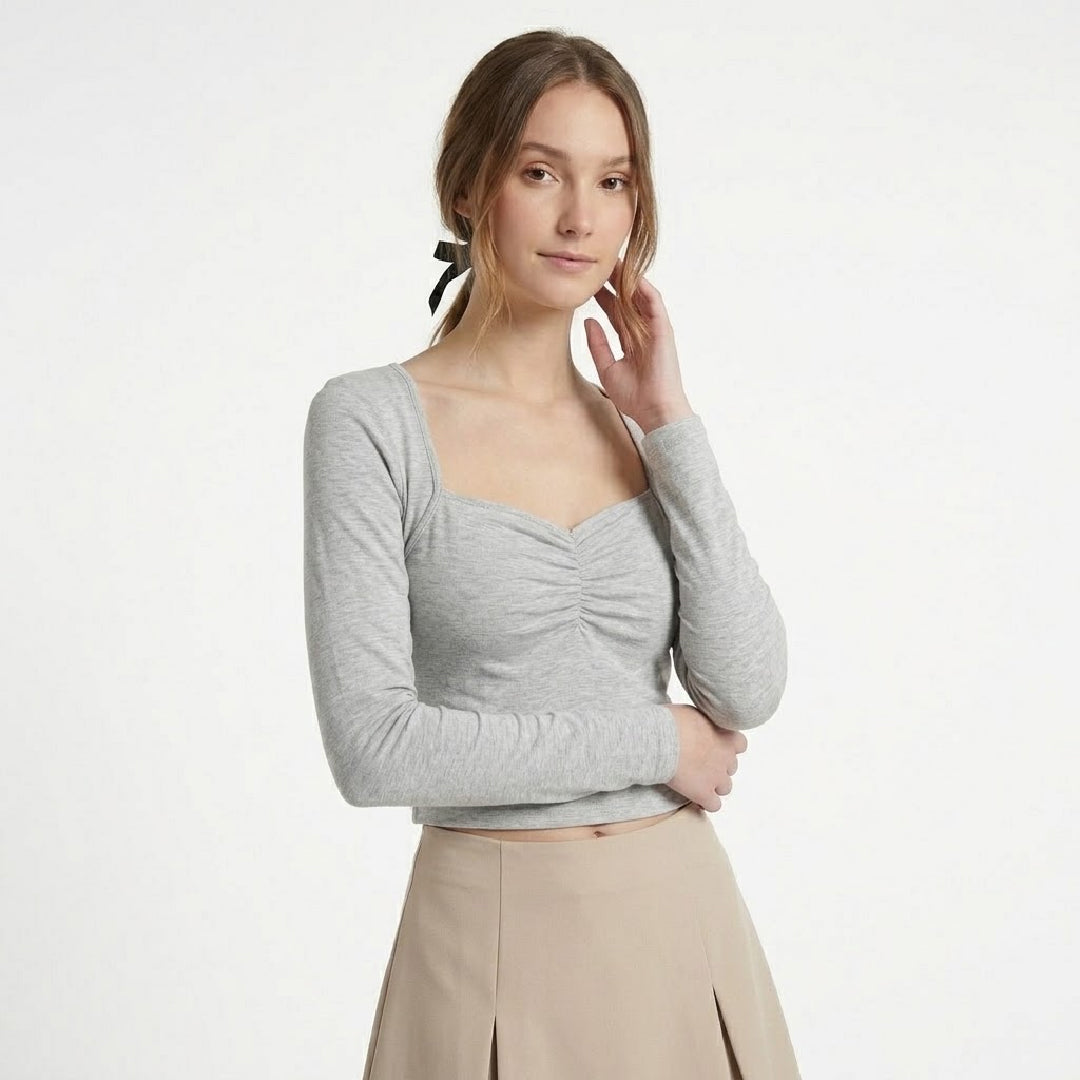Blusa manga larga ceñido