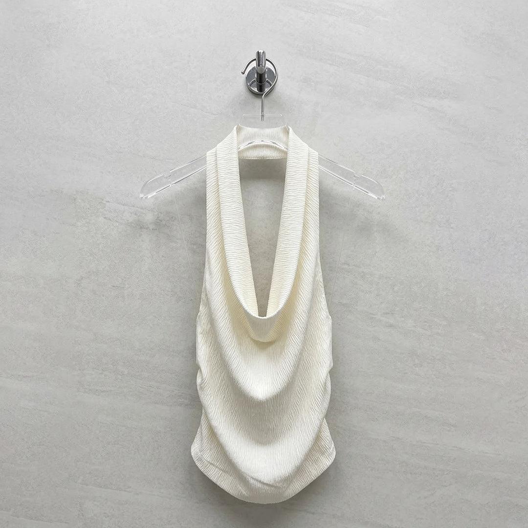 Blusa escote al agua textura