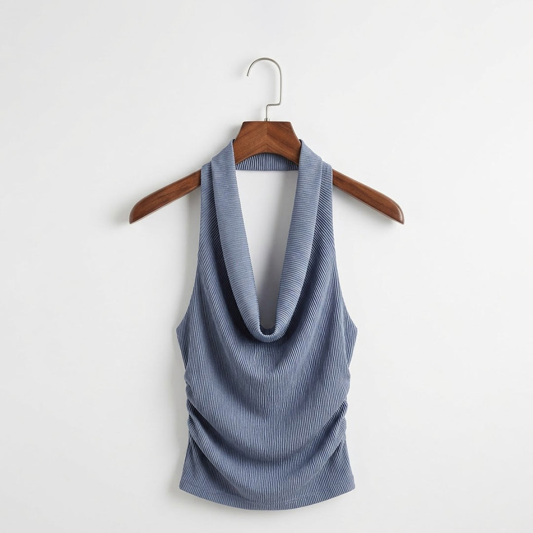 Blusa escote al agua textura