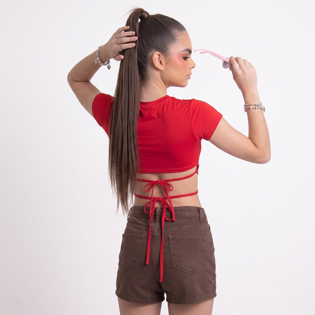 Playera escote en espalda
