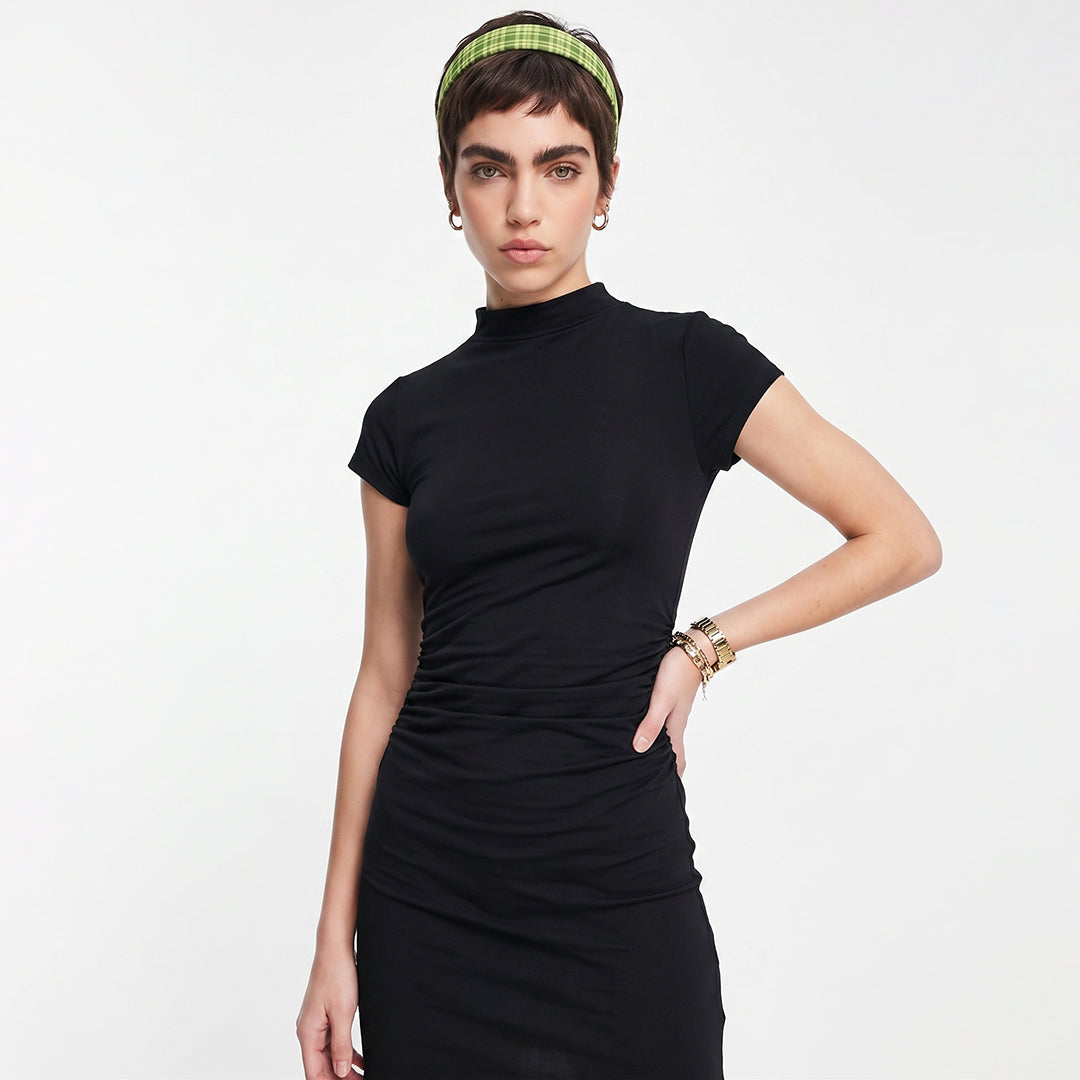 Vestido mini corrugado