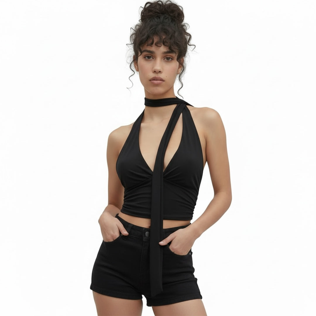 Blusa con bufanda