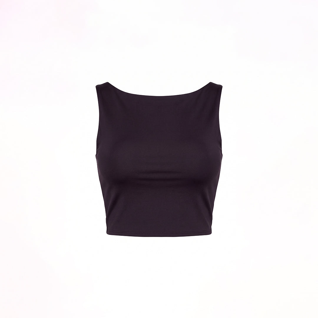 Crop top escote en espalda