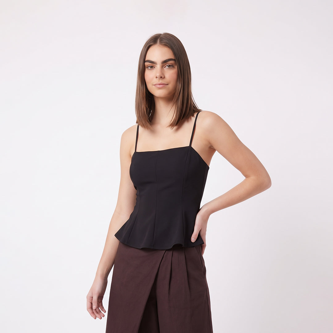 Blusa peplum tirantes