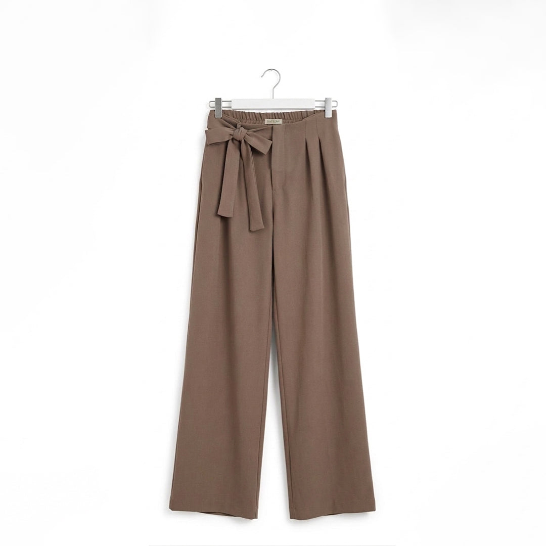 Pantalón ancho fluido lazo