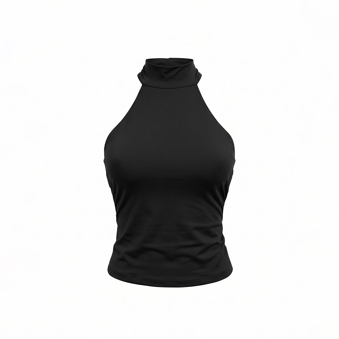 Blusa halter lazo en cuello