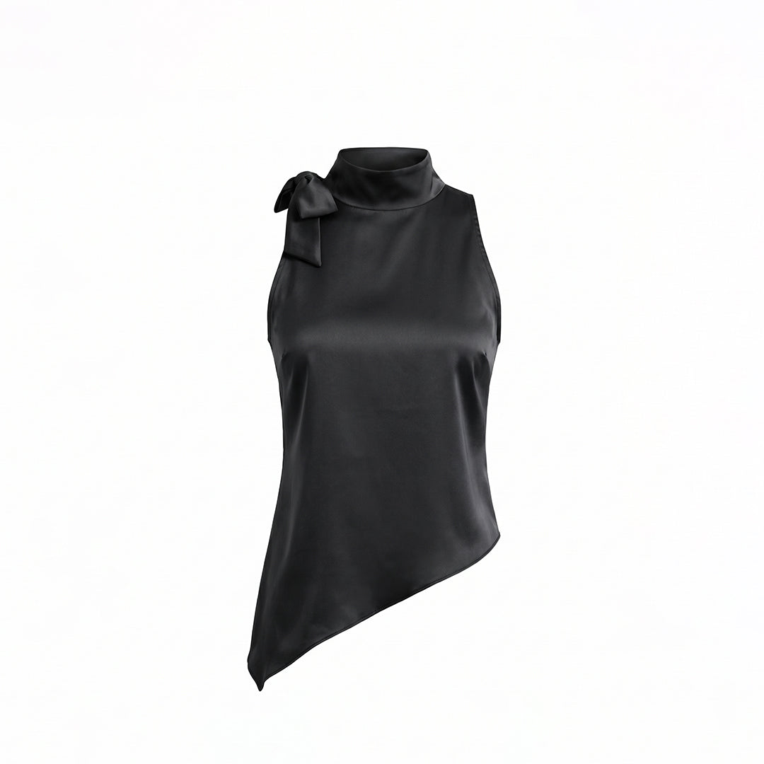 Blusa asimétrica satinada