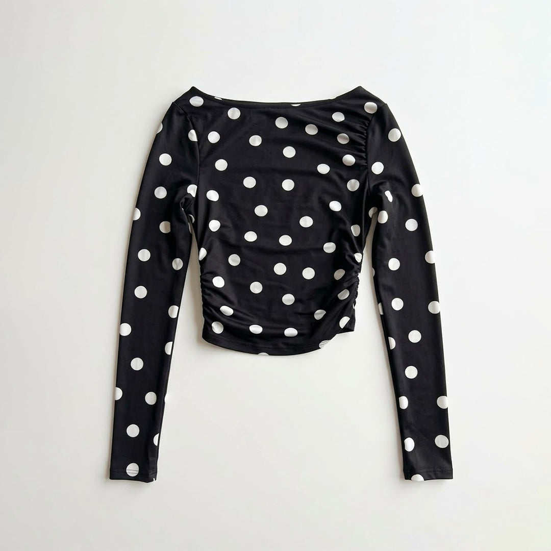 Blusa manga larga polka dots