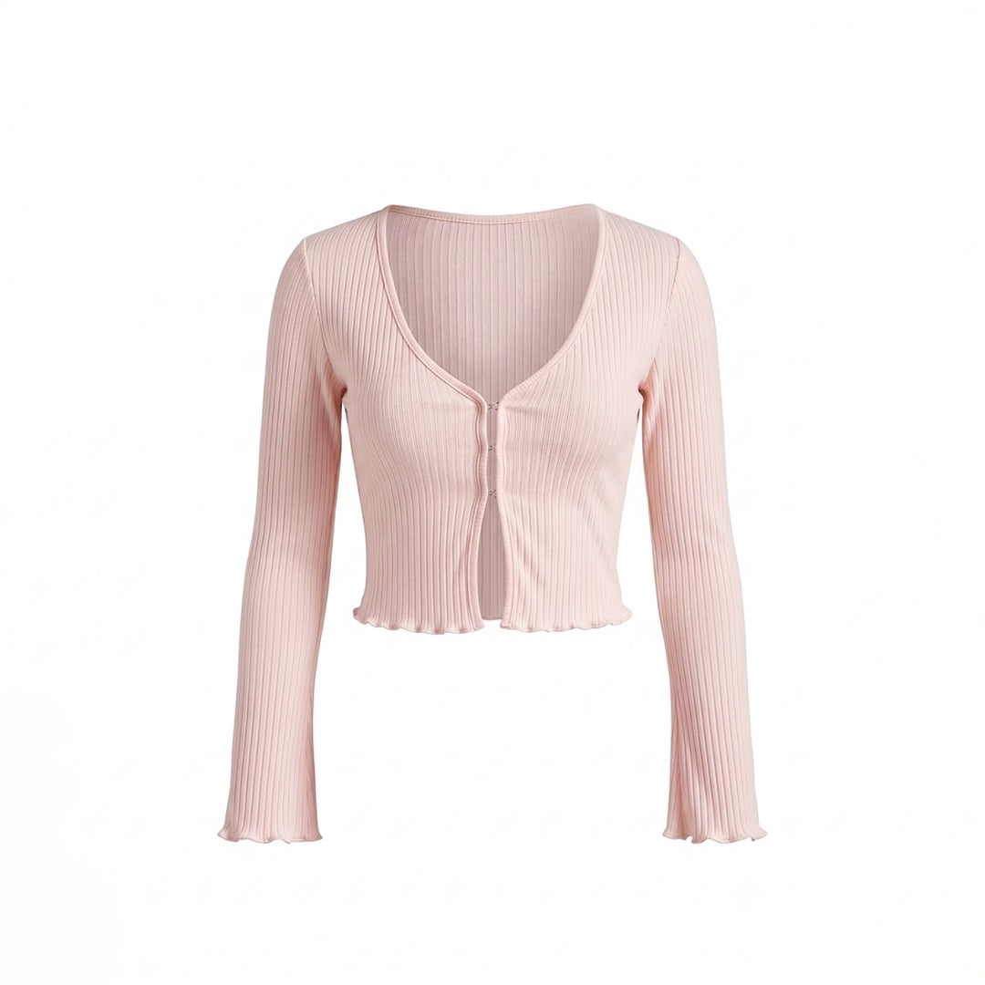 Blusa manga larga abertura