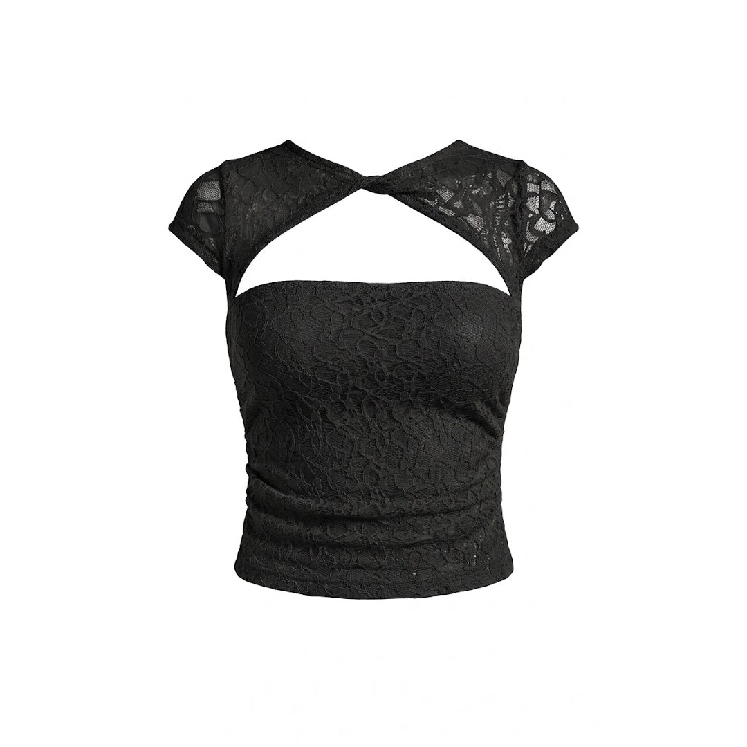 Blusa encaje cut out
