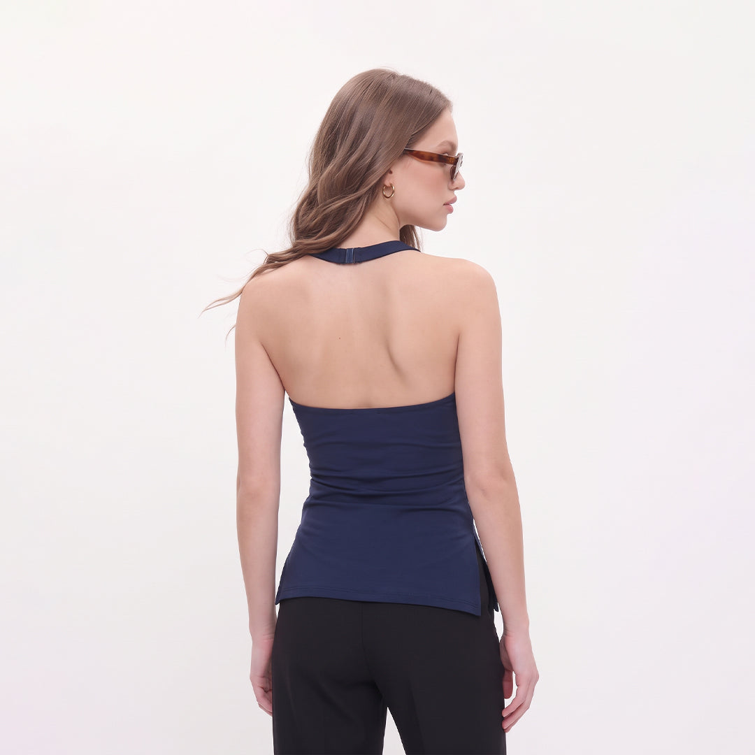 Blusa halter abertuas