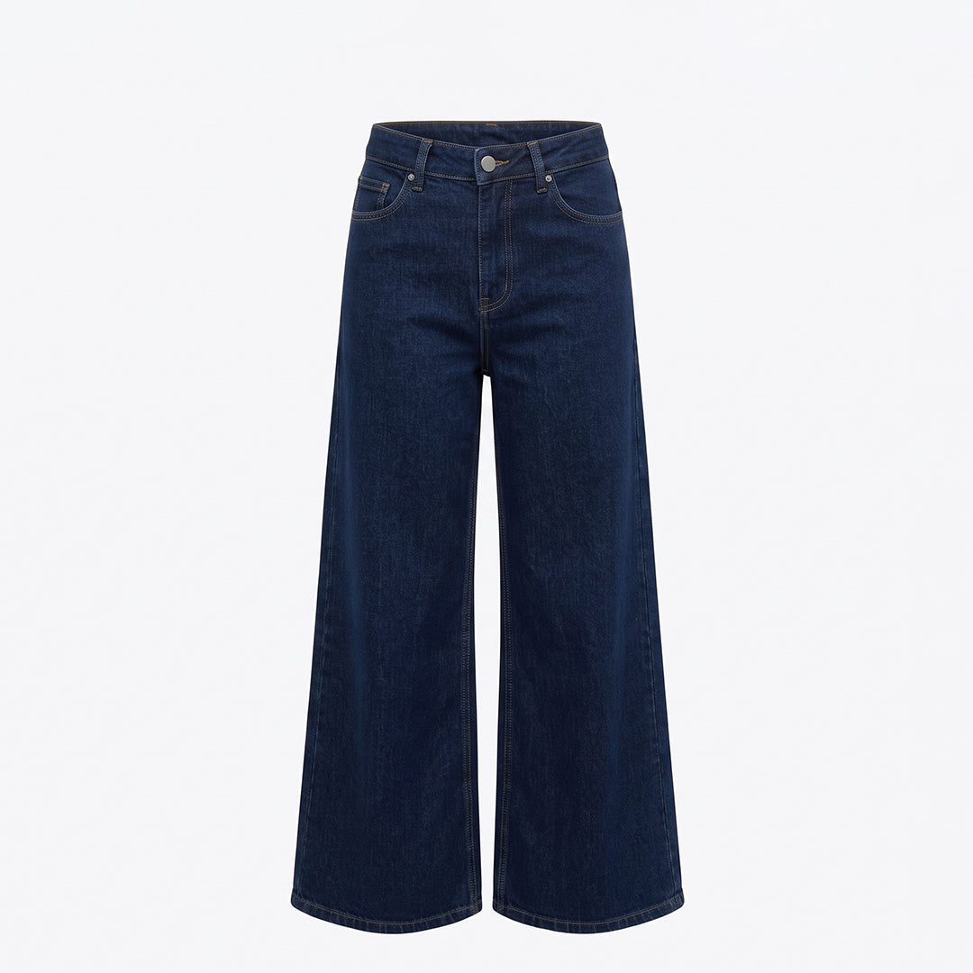 Jean wide leg denim oscuro